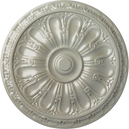 Ekena Millwork Kirke Ceiling Medallion (Fits Canopies up to 3 3/4"), Hand-Painted Flash Copper, 15 3/4"OD x 5/8"P CM16KIFCS